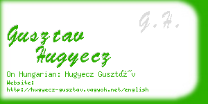 gusztav hugyecz business card